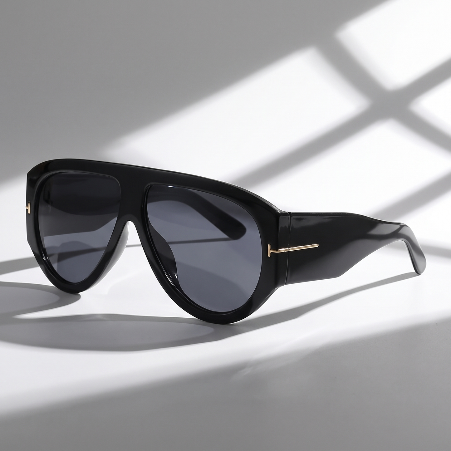 Premium women's oversized color block sunglasses, designed for ultimate UV protection and chic fashion.
