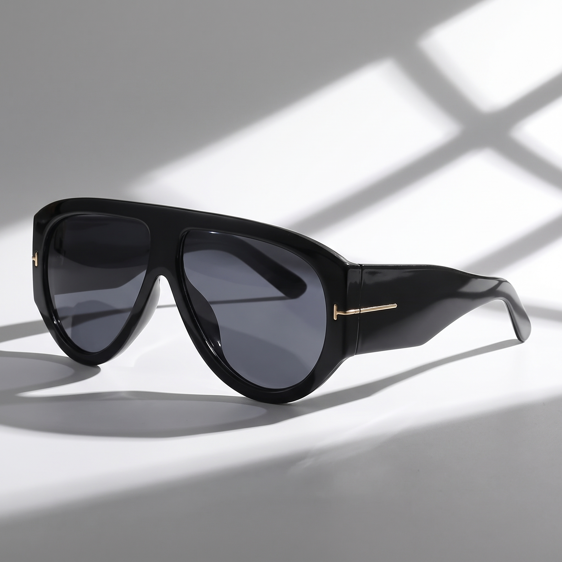 Premium women's oversized color block sunglasses, designed for ultimate UV protection and chic fashion.