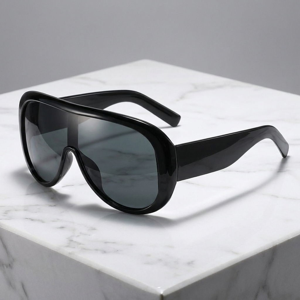Modern women's pilot sunglasses. Lightweight frame with UV400 lenses for elegant eye protection.