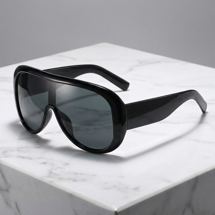 Modern women's pilot sunglasses. Lightweight frame with UV400 lenses for elegant eye protection.