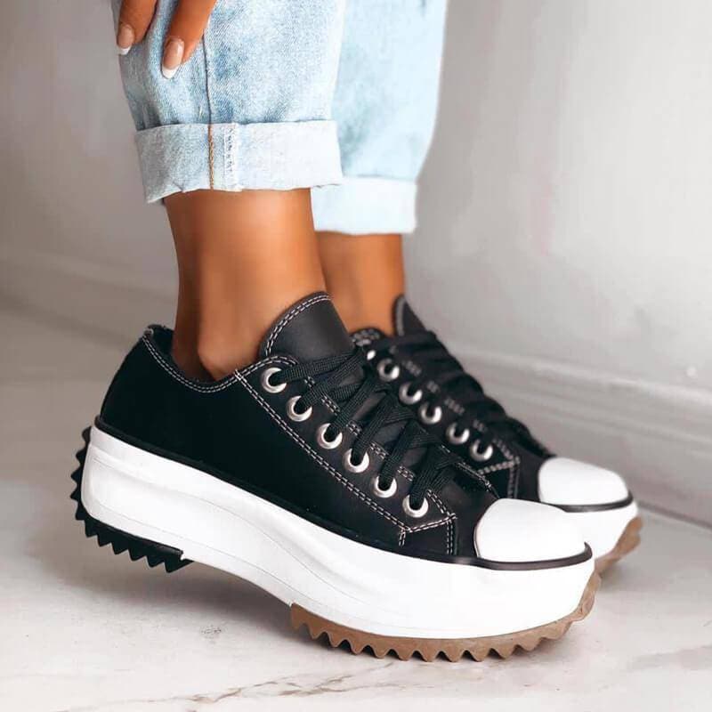 Women's walking platform sneakers, combining comfort with trendy everyday fashion.