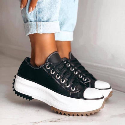Women's walking platform sneakers, combining comfort with trendy everyday fashion.