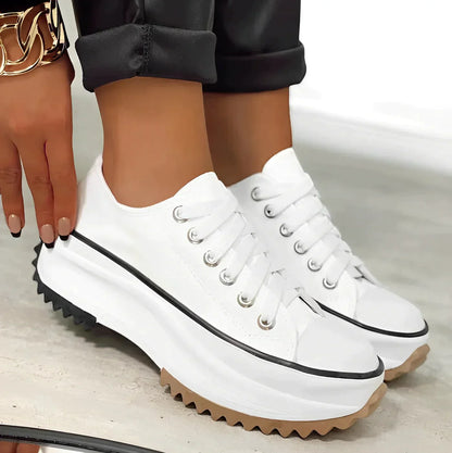 Modern women's platform sneakers, a trendy choice for comfortable and stylish casual footwear.