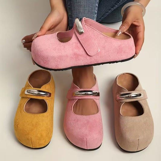 Chic women's suede slip-on loafers, perfect for comfortable, casual everyday wear.