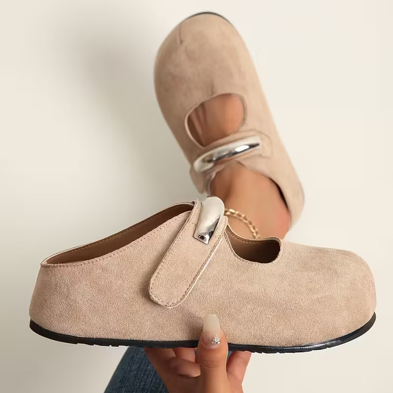 Versatile women's suede slip-on loafers, offering chic style and easy wear for casual occasions.