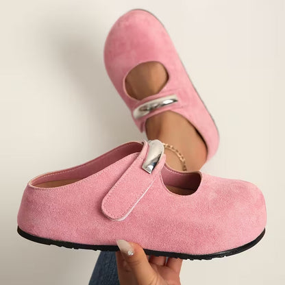 Stylish women's casual loafers in premium suede, designed for comfortable slip-on wear all day.