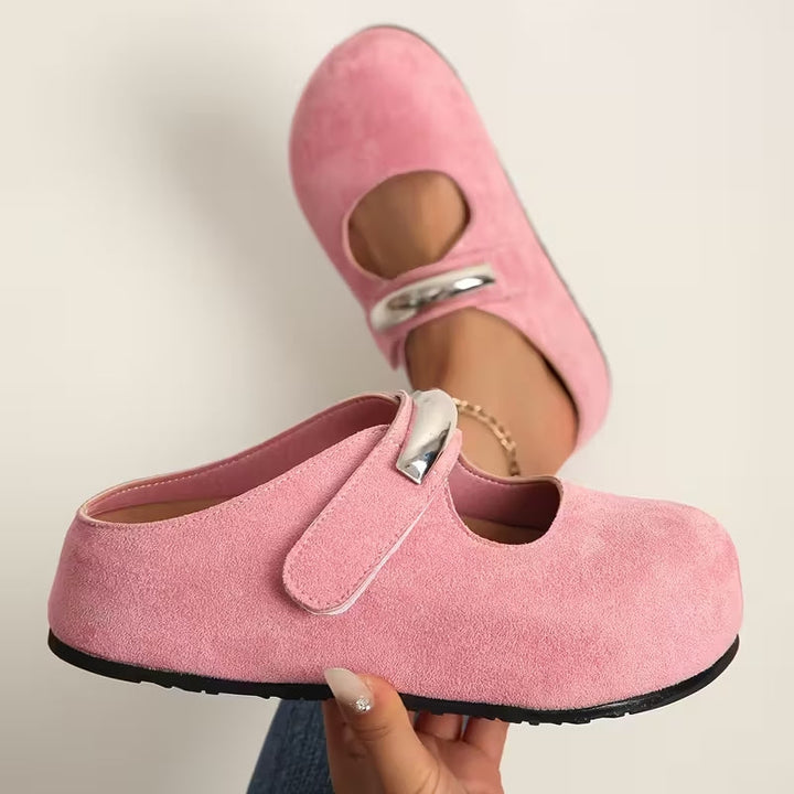 Stylish women's casual loafers in premium suede, designed for comfortable slip-on wear all day.