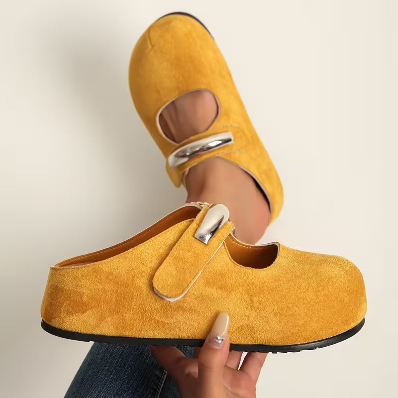 Easy-to-wear women's suede slip-on loafers, providing comfortable, chic style for everyday casual outfits.