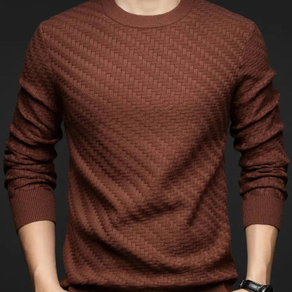 Effortless style with this women's textured knit long sleeve sweater, perfect for chic fall and winter outfits.