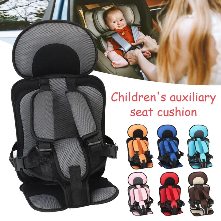 Ergonomic child car seat booster with a durable safety harness for growing kids during travel.