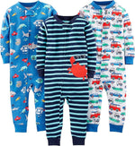 Blue Sea Life/Marine Blue Stripe/White Cars