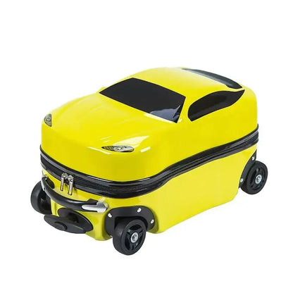 Toddler luggage, 3D car design ride-on suitcase, cabin approved for boys and girls travel.