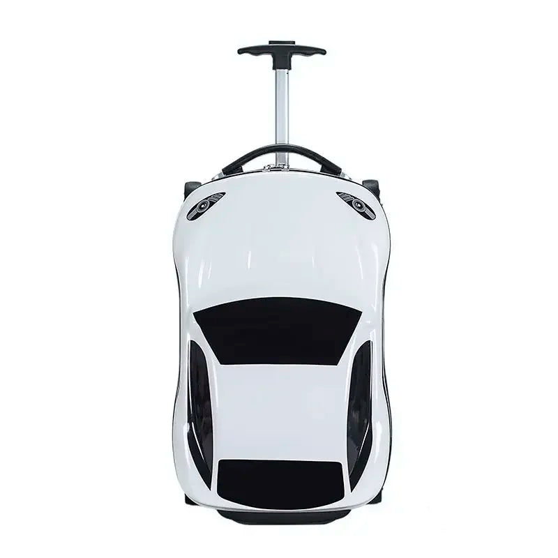 Make travel exciting with this kids' ride-on suitcase. 3D car design luggage for happy toddlers.