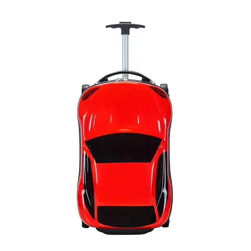 Versatile kids' luggage: Turin 3D car design ride-on suitcase with spinner wheels, for boys & girls.