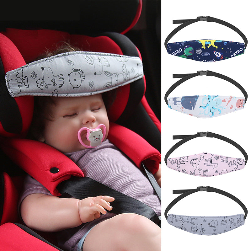 Adjustable car seat headrest ensures optimal neck & head support for children, enhancing travel comfort & safety.