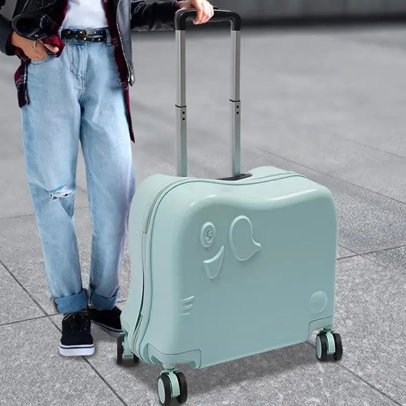 Child's elephant travel suitcase, ideal carry-on for young explorers. Durable kids' luggage for any adventure.