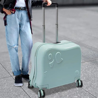 Child's elephant travel suitcase, ideal carry-on for young explorers. Durable kids' luggage for any adventure.