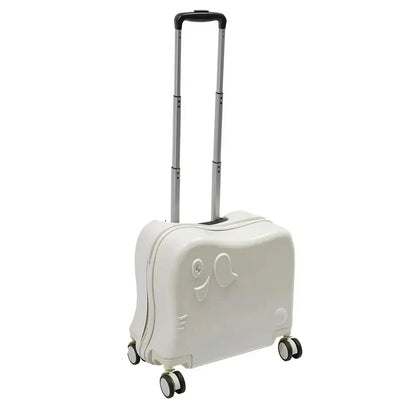 Young traveler's elephant suitcase, a durable cartoon trolley. Perfect kids luggage for exciting adventures.