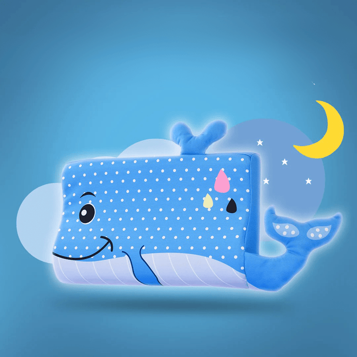 Children's breathable memory foam pillow providing ergonomic neck support for healthy sleeping habits.