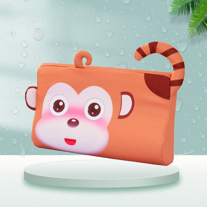 Breathable children's pillow, perfect for travel, providing essential ergonomic neck support.