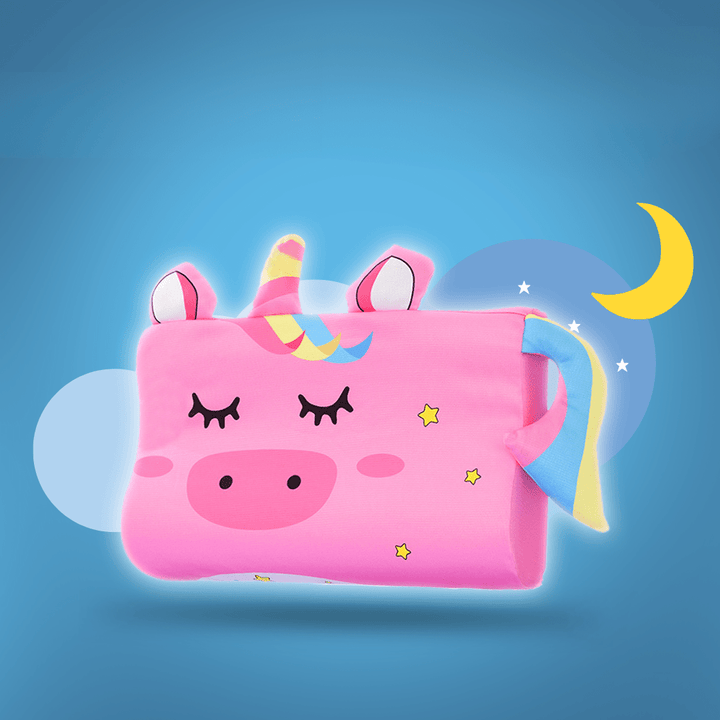 Healthy sleep solution: an ergonomic memory foam pillow specifically for children's neck support.