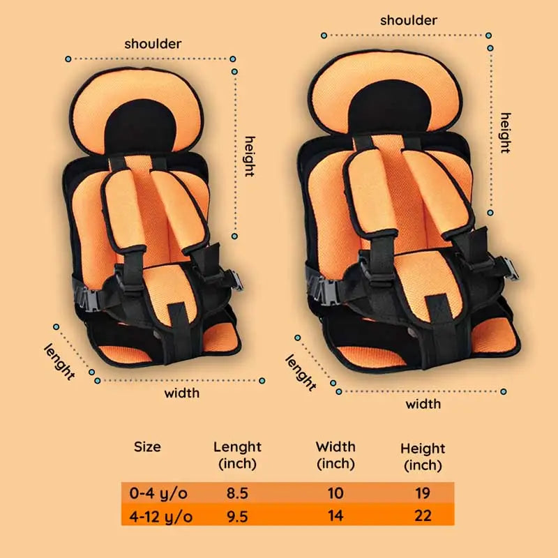 Child protection car seat cushion. Secure booster for kids' comfortable travel safety.