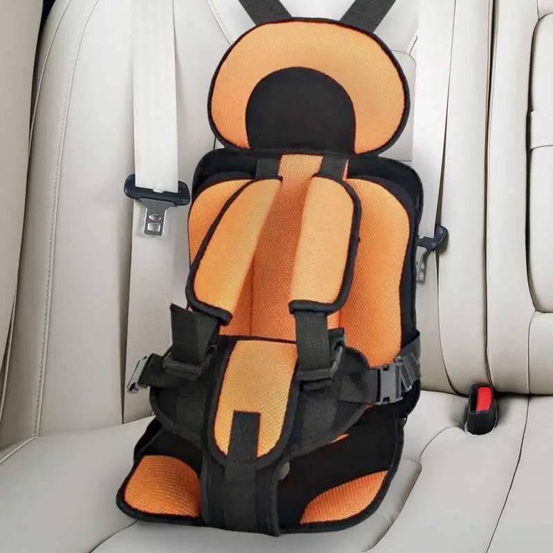 Portable children's car safety booster seat. Secure cushion for baby & toddler travel.