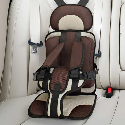 Children's car safety booster seat cushion. Secure design for comfortable toddler travel protection.