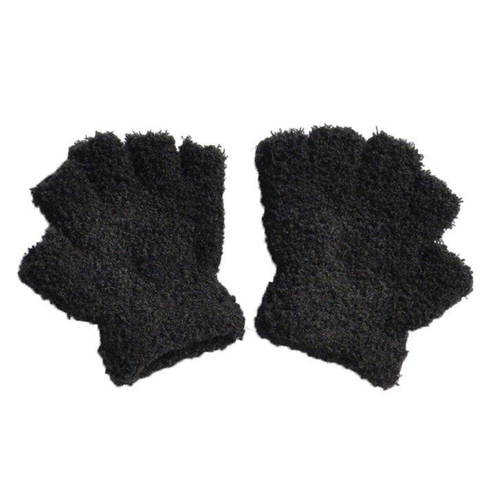 Cozy children's winter mittens with thick plush fleece; perfect warm gift for toddlers this winter.