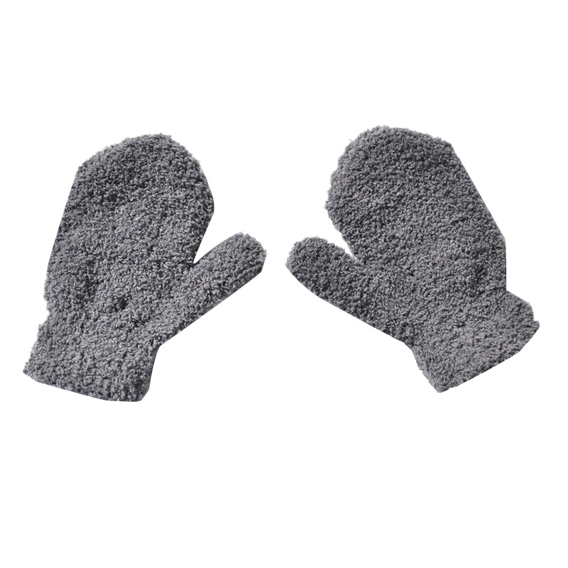 Warm winter mittens for children, thick plush fleece for skiing, sledding, and cold weather fun.