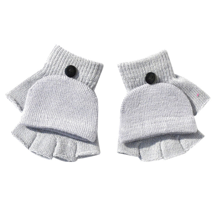 Easy-wear children's winter mittens, thick plush fleece for snug and warm hands, essential cold wear.
