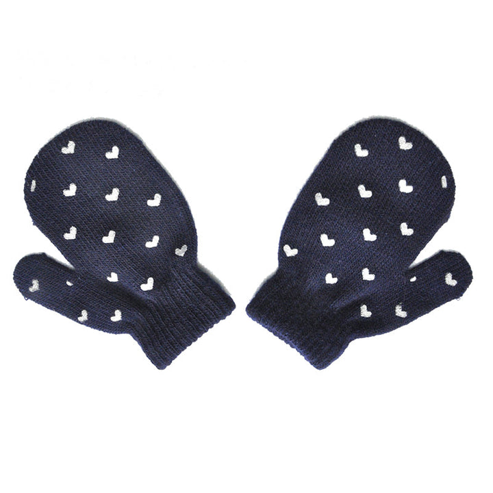 Pink children's winter mittens, thick plush fleece for girls, keeping small hands warm in cold weather.