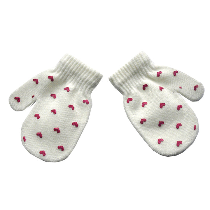 Plush fleece children's winter mittens, ideal warm gloves for snowball fights & outdoor winter play.