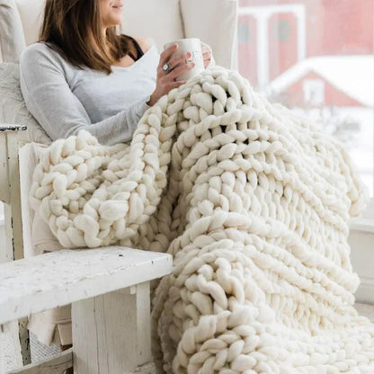 Premium chunky wool yarn for crochet blankets. Soft & cozy, perfect for DIY home textile crafts.