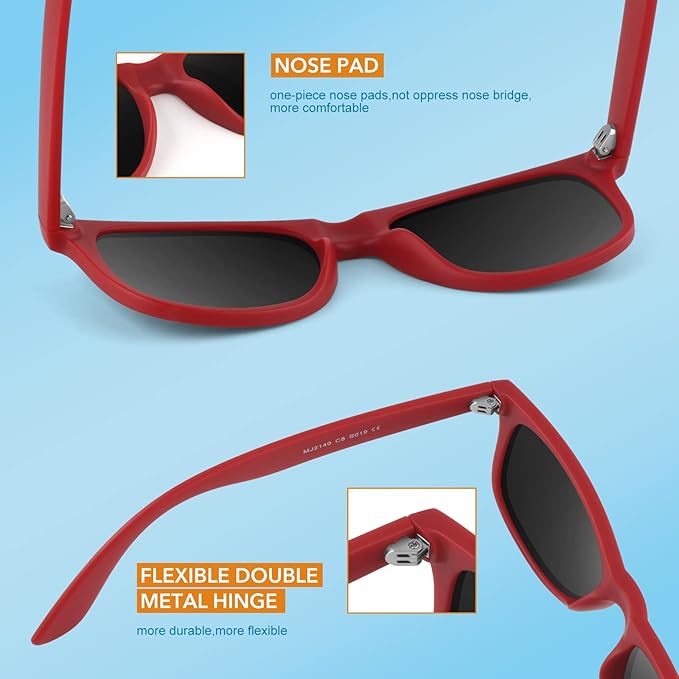 Unisex 80s retro polarized sunglasses, perfect for outdoor adventures, providing UV400 & glare control.