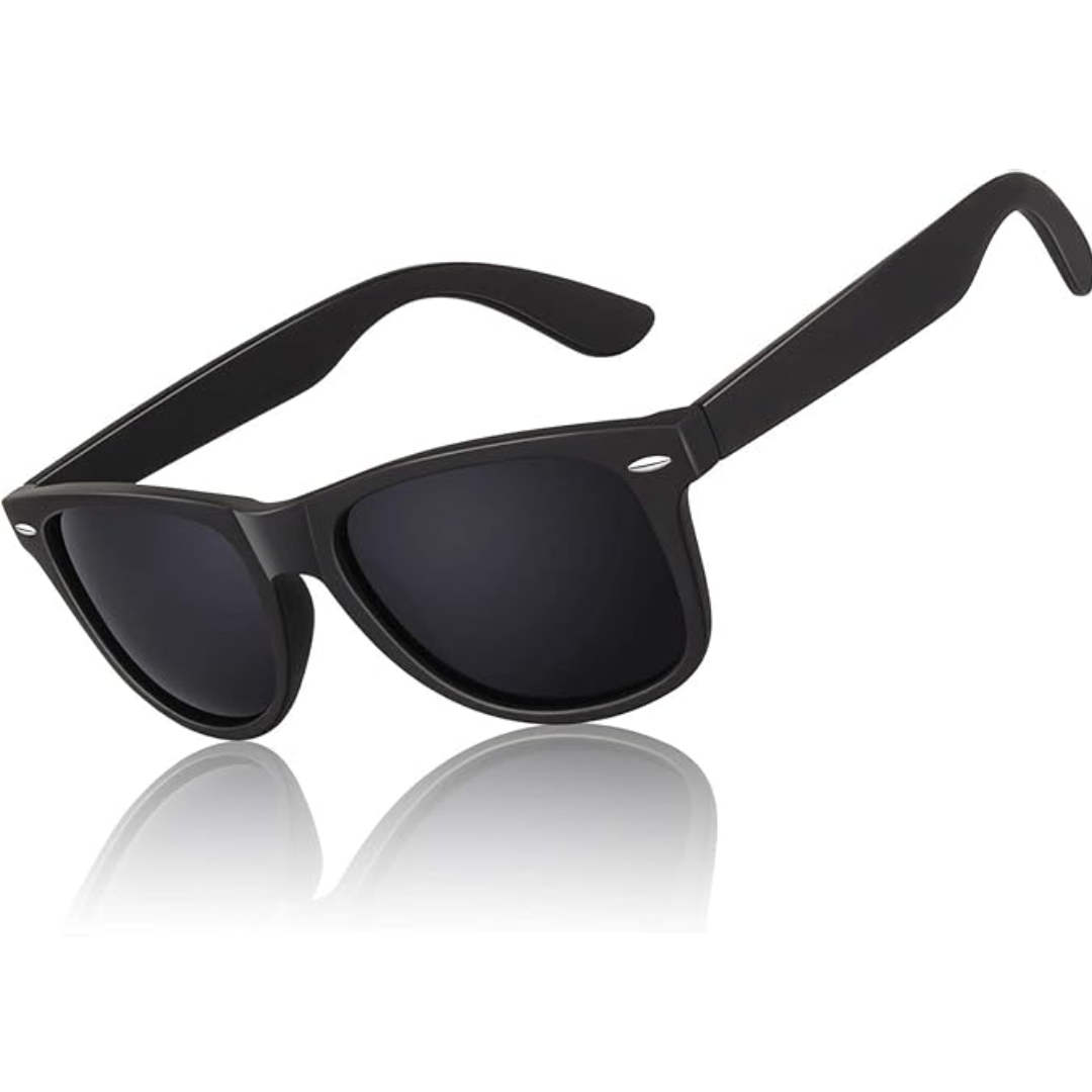Unisex classic 80s style polarized sunglasses. Essential outdoor accessory with UV400 protection.