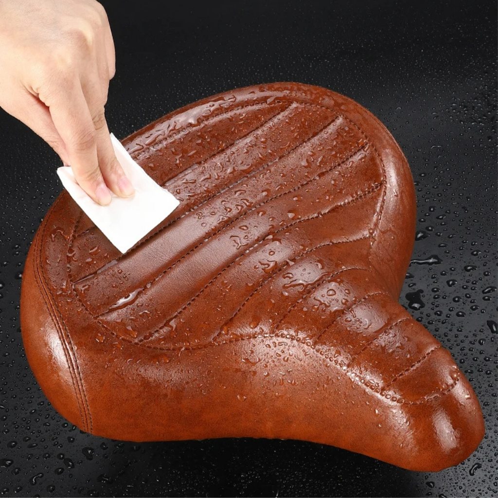 Vintage bicycle saddle designed for comfort, perfect as a bike accessory for long rides.