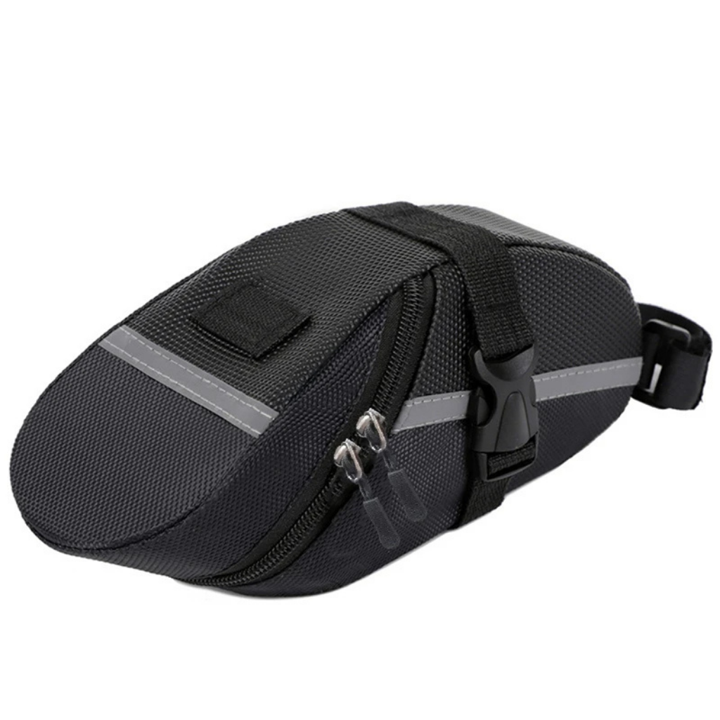 Classic black faux leather women's saddle bag, perfect for everyday crossbody wear.