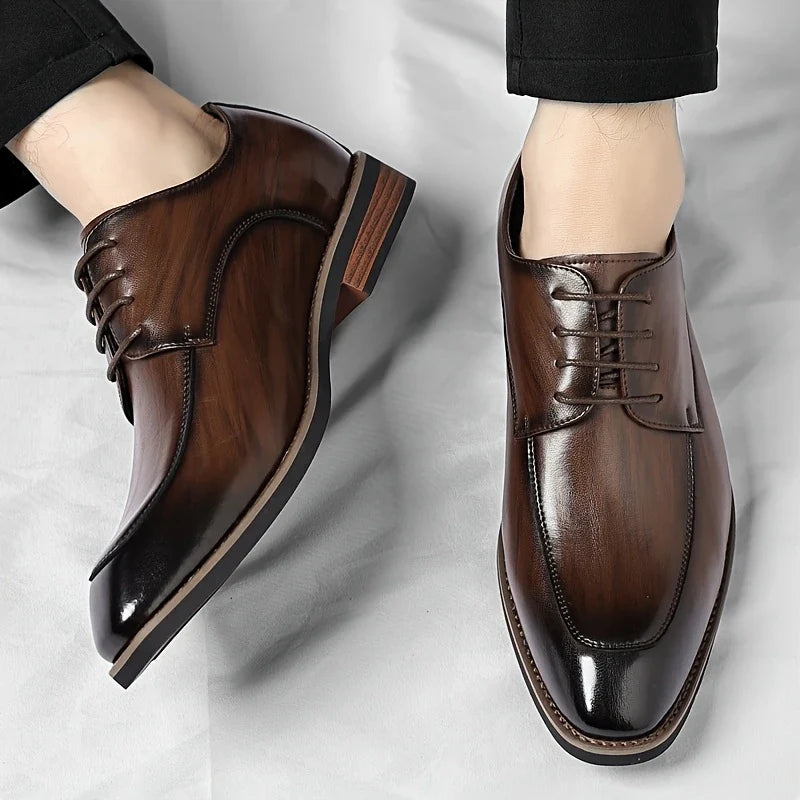 High-quality men's dress Oxford shoes for a sharp, elegant look in any business setting.