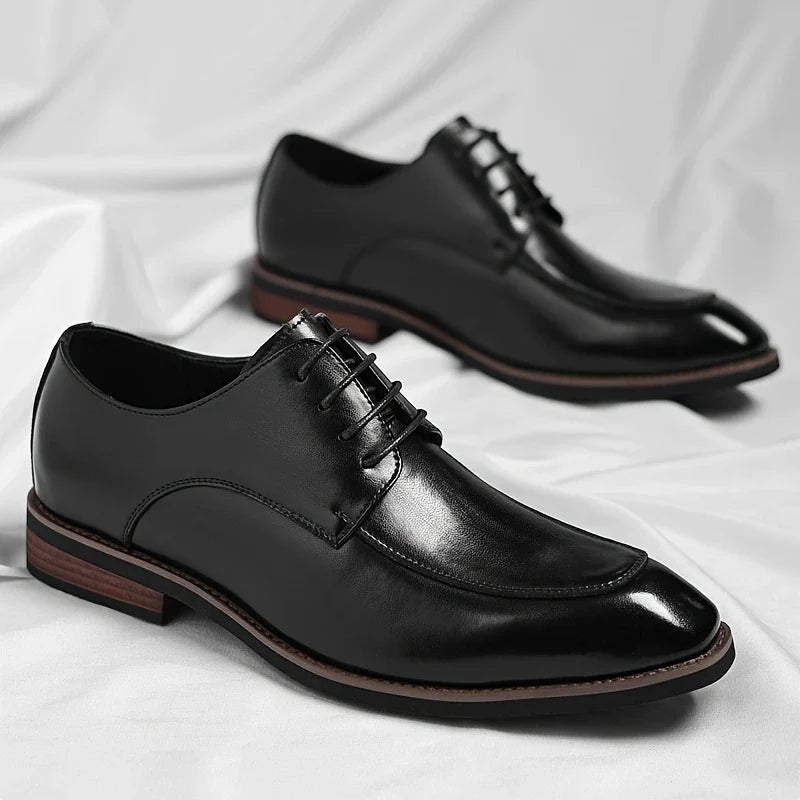 Premium men's classic Oxford dress shoes, offering timeless style and comfort for office wear.