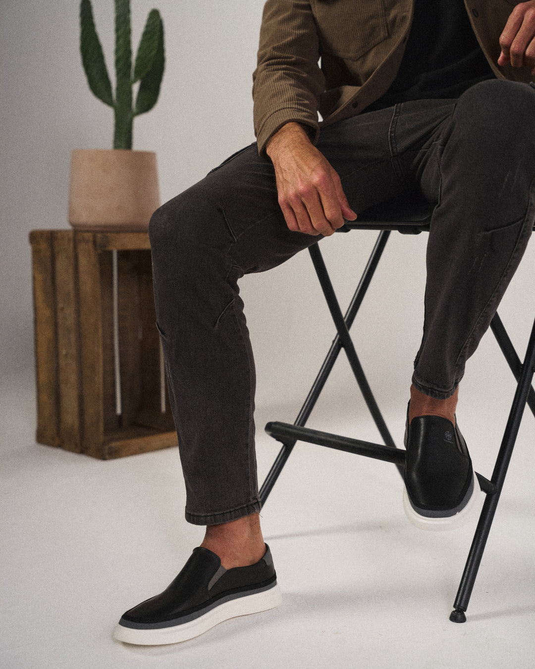 Premium men's leather slip-on shoes, designed for all-day comfort and casual elegance.