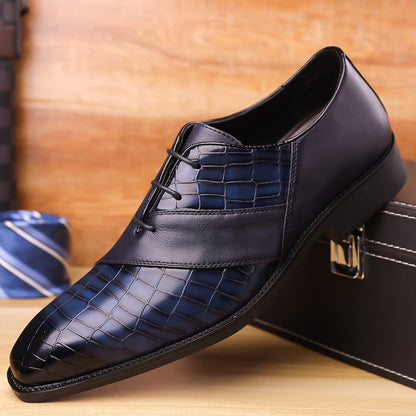 Elegant men's Lucente Oxford shoes, sleek black leather for sophisticated formal events & weddings.