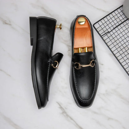 Ivory men's loafers, classic style, versatile for formal or casual outfits, all-day comfort.