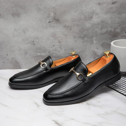 Men's slip-on loafers, timeless design, ideal for dress or casual wear, ultimate comfort.