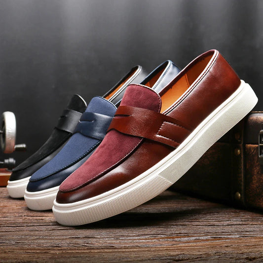 Classic Kensington men's slip-on loafers, perfect for sophisticated office wear or casual elegance.