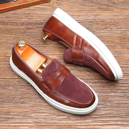 Effortless style with Kensington men's slip-on loafers; a comfortable and elegant footwear choice.
