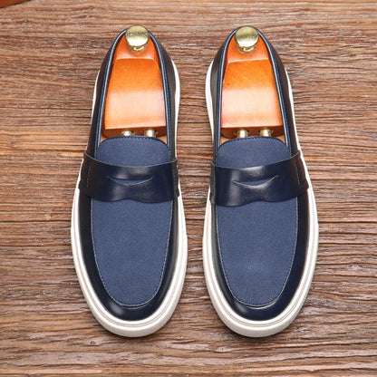 Modern Kensington men's slip-on shoes, merging comfort with elegant style for any fashion look.