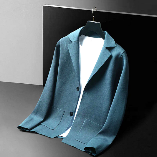 Classic knit cardigan sweater with buttons, a versatile layer for sophisticated everyday wear.