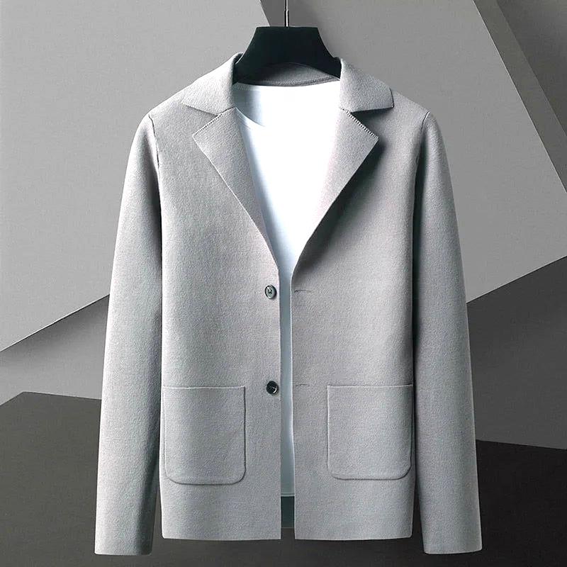 Comfortable button-up knit cardigan sweater, a soft and versatile layer for classic style.
