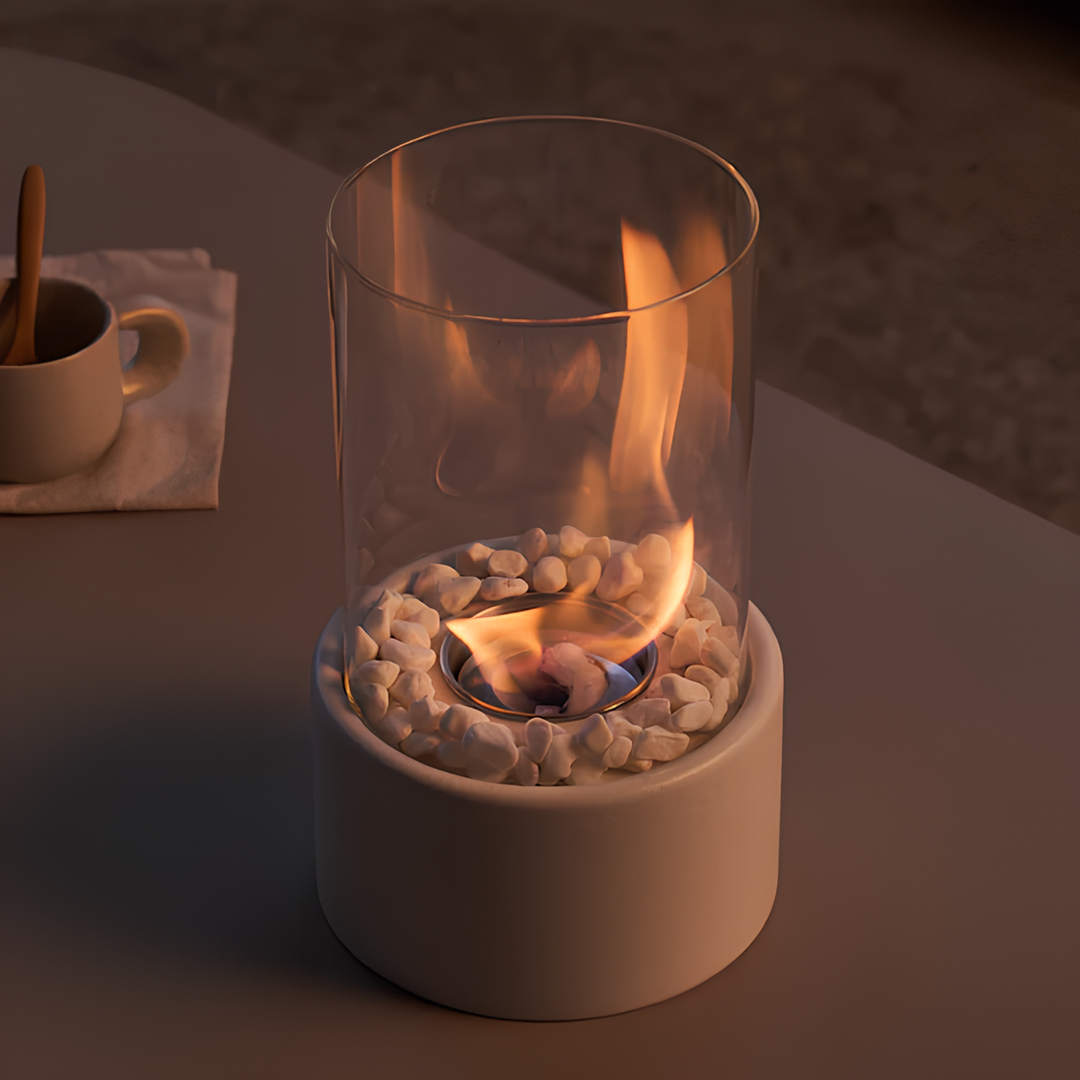 Decorative classic oil lamp with open flame, perfect table lamp for sophisticated home decor.